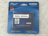 Cinta Laminada Brother Tze241 Negro Sobre Blanco 18mm
