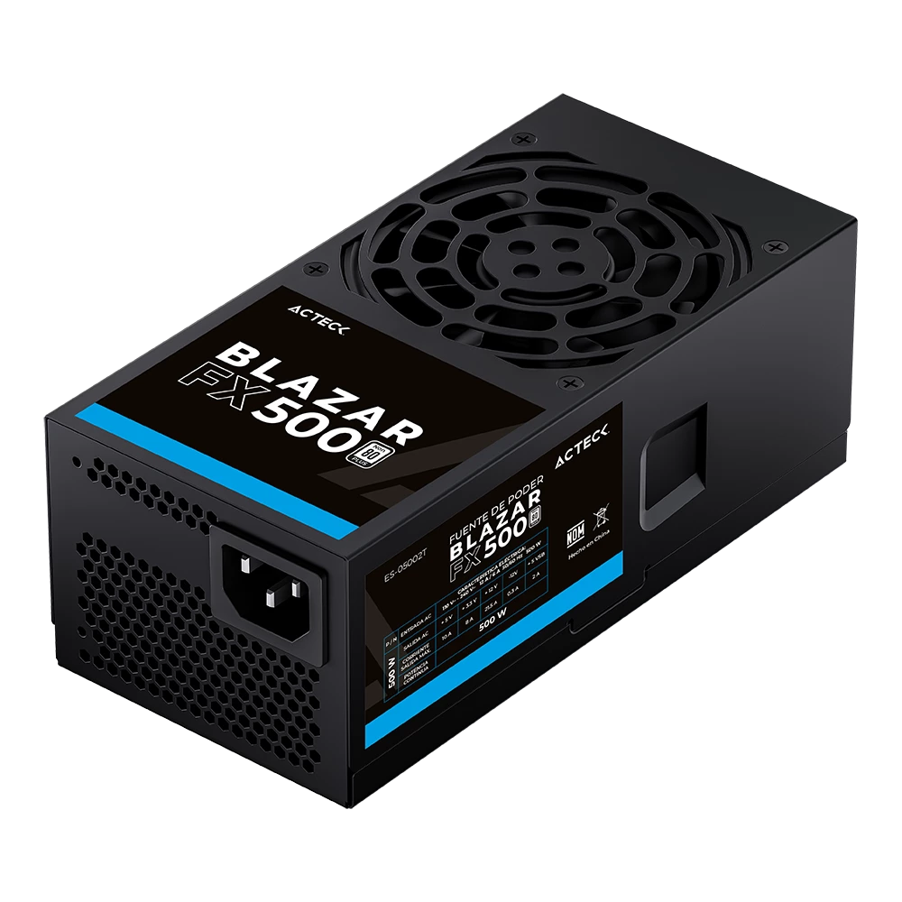 Fuente De Poder Ackteck Fx500 Tfx 500W/1Atx 24/1Atx12V/Neg Es-05002T