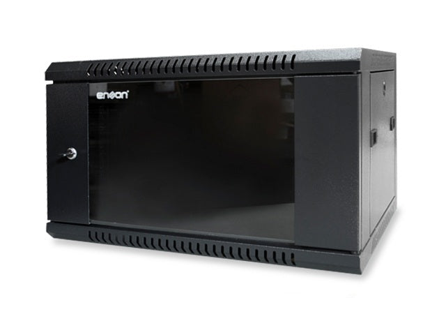 Gabinete Pared 6U ENSON ENS-RKGB6U - Negro, Rack o bastidor independiente, 60 kg, 6U