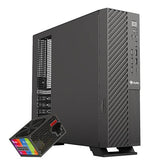 Gabinete Oficina Mince Slim ITX Stylos - Incluye Fuente de Poder 550W STGAMN1B - Ahorro de Espacio con Gran Potencia - Diseño Moderno