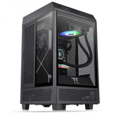 Gabinete Thermaltake The Tower 100 Black (CA-1R3-00S1WN-00) - Color Negro, Mini Torre, 3 Paneles de 4mm de Cristal Templado, Soporta Tarjetas Madre Micro AT