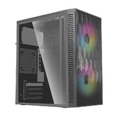 Gabinete Acteck Fuji GC470 con Panel Acrílico, Fuente 500W y Ventilador RGB - Estético y Moderno