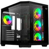 Gabinete Balam Rush Med Tor Tank 9600 Usb 3.0, 4 Ventiladores Argb, Negro (Br-938679)