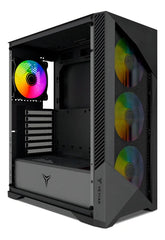 Gabinete Yeyian Edge, Midi-tower, Micro-atx/mini-itx,atx, Usb 3.0,usb C, Sin Fuente, 4 Ventiladores Argb Instalados, Tarjetas Gráficas De Hasta 320mm - YCM-APEDG-G1