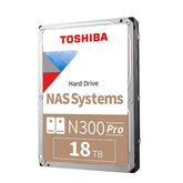 Disco Duro Interno Toshiba N300 Pro 18Tb 3.5"" Nas Sata 7200Rpm 512Mb (Hdwg51Jxzstb)