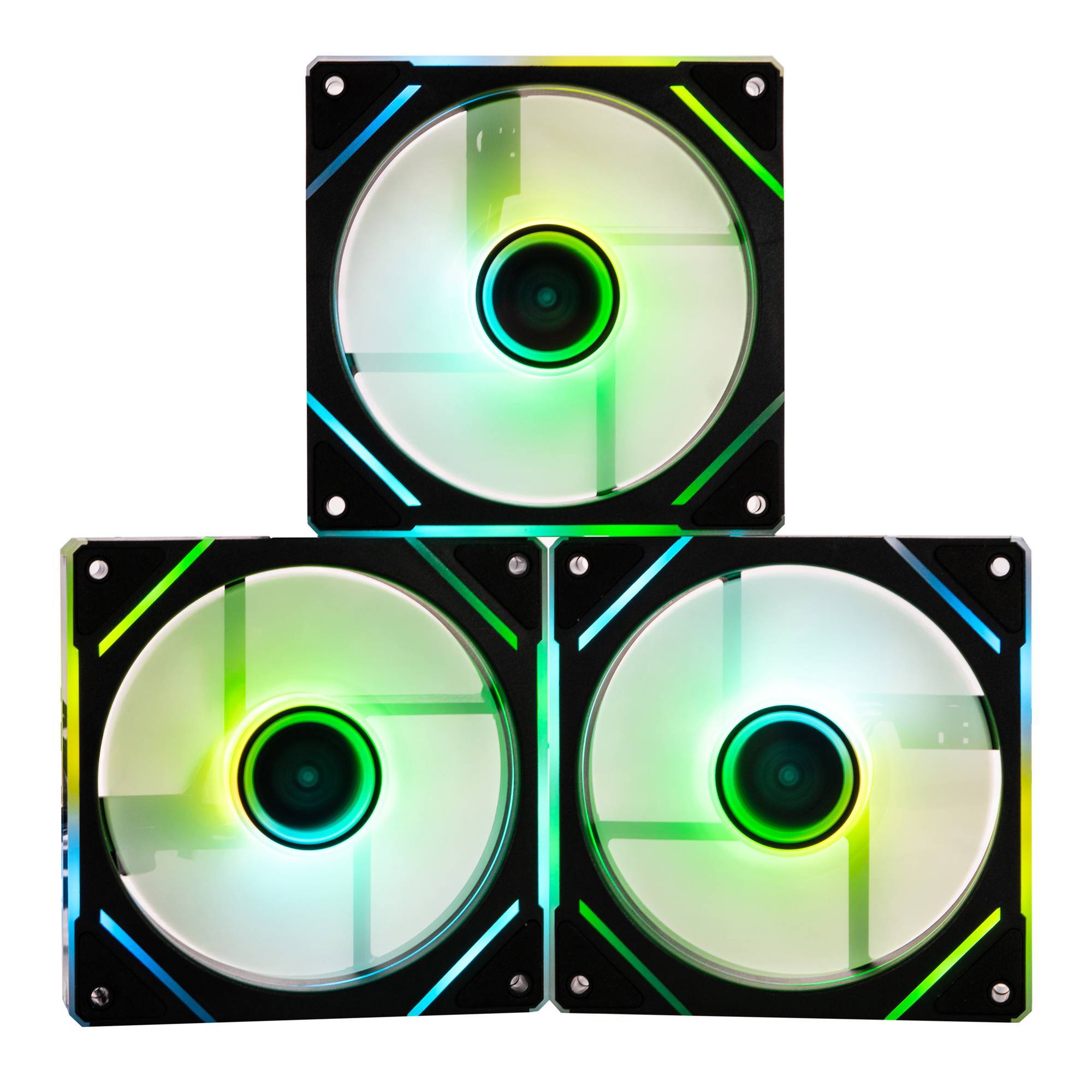 Kit de 3 Ventiladores Naceb Negro NA-0650N | Alto Flujo de Aire | Enfriamiento Silencioso para PC