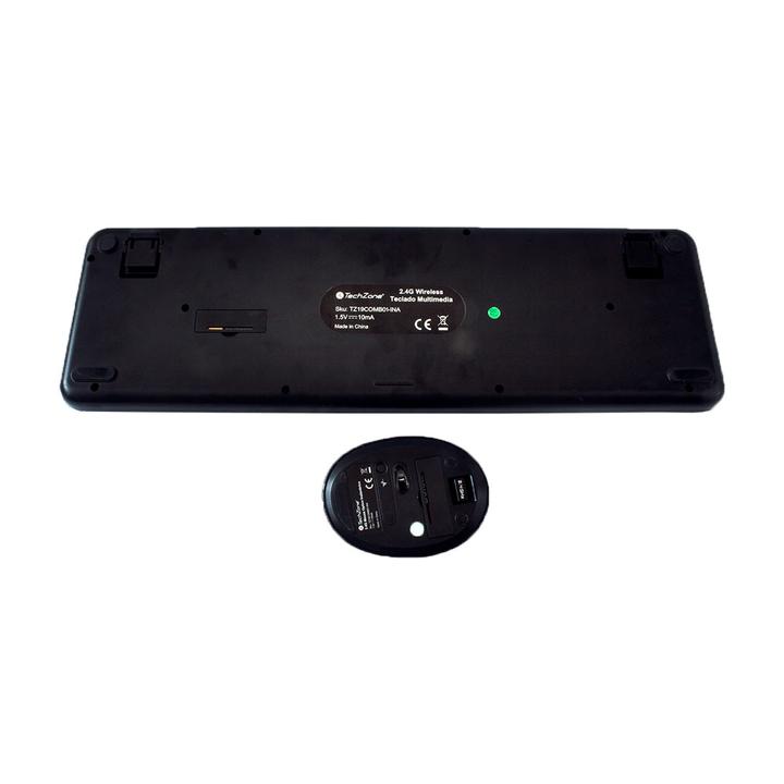Kit Nifty TechZone Combo Inalámbrico - Teclado QWERTY 104 Teclas y Mouse 1600 DPI - Conexión Estable USB - Comodidad Garantizada