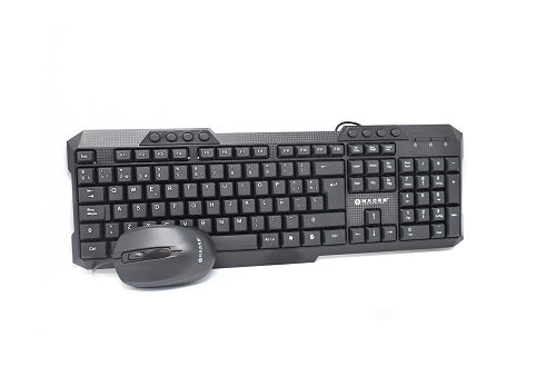 Kit Teclado y Mouse Naceb Technology NA-618, Estándar, Negro