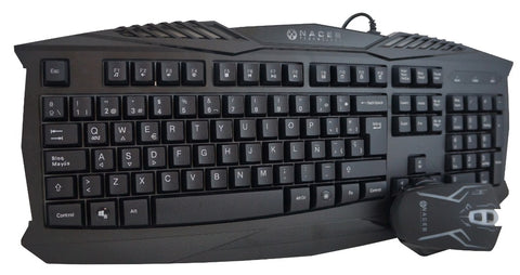 Kit de Teclado y Mouse Gaming Naceb Technology NA-617, USB, Negro Kit de Teclado y Mouse Gaming Naceb Technology NA-617, USB, Negro