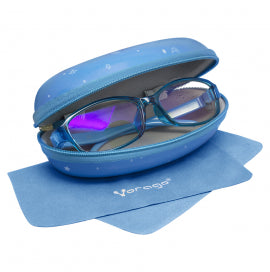 Lentes para PC / Tablet VORAGO KG-200-BL - Protección Anti Blue Light para Niños con Estuche Azul - Cuida la Vista Infantil - Diseño Ergonómico