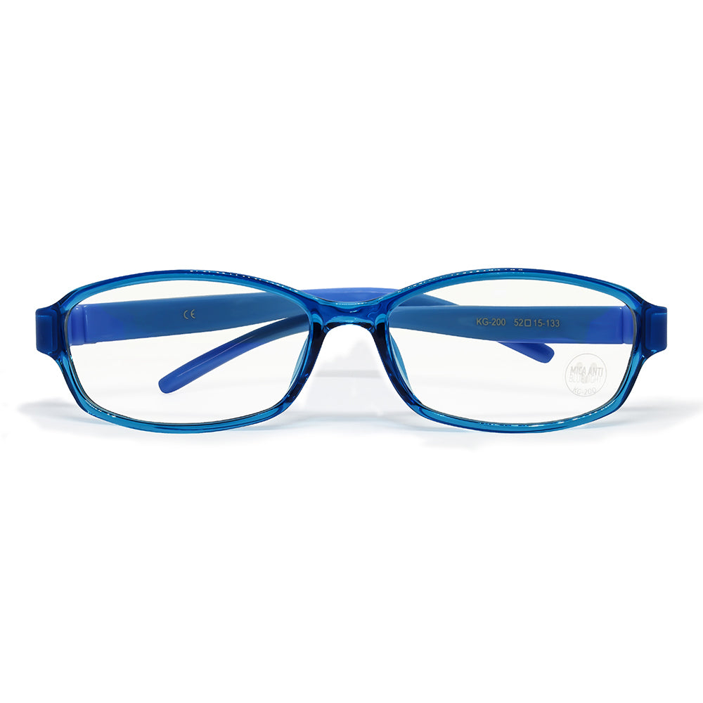 Lentes para PC / Tablet VORAGO KG-200-BL - Protección Anti Blue Light para Niños con Estuche Azul - Cuida la Vista Infantil - Diseño Ergonómico
