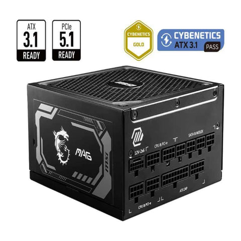 Fuente De Poder Msi Mag A1250Gl Pcie5 1250W 80 Plus Gold Full Modular Fuente De Poder Msi Mag A1250Gl Pcie5 1250W 80 Plus Gold Full Modular