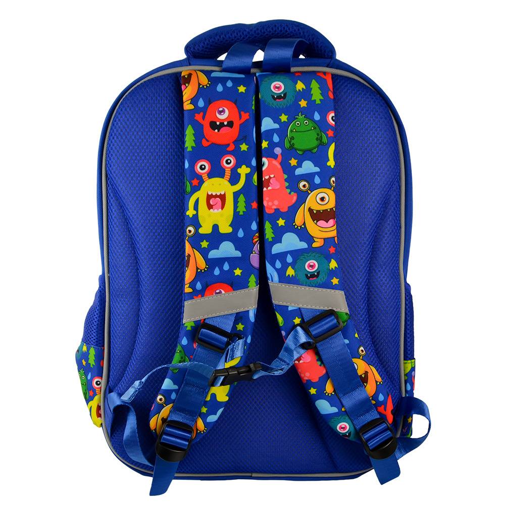 Mochila Escolar para Niños Perfect Choice Kiddo Monstruos PC-085089 - Múltiples Compartimentos Cómodos - Diseño Divertido