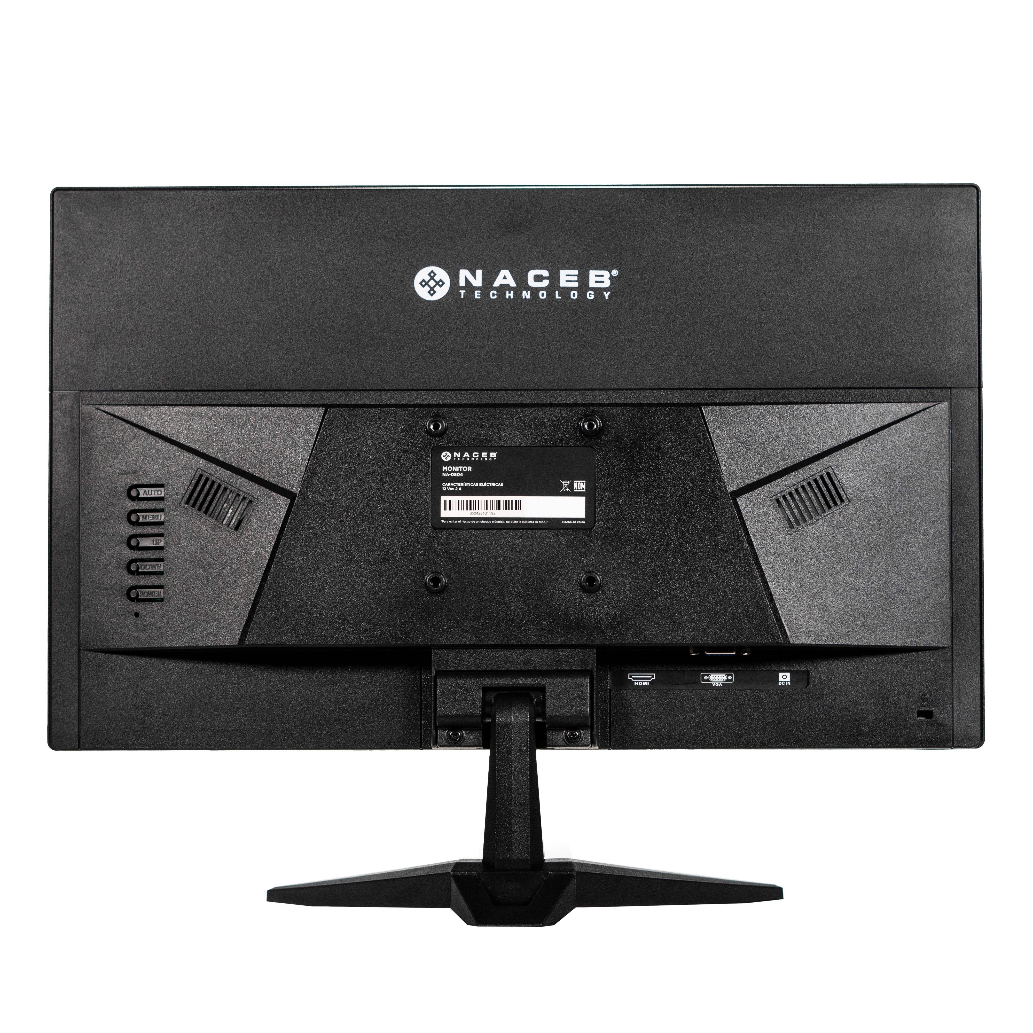 Monitor Naceb NA-0504 19.5 Pulgadas HD+ Pantalla Clara para Oficina y Hogar