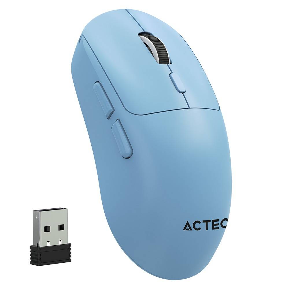 Mouse Ergonómico Multidispositivo Instinct Click MI484 2.4Ghz + Bluetooth Batería Recargable y DPI Ajustable Azul