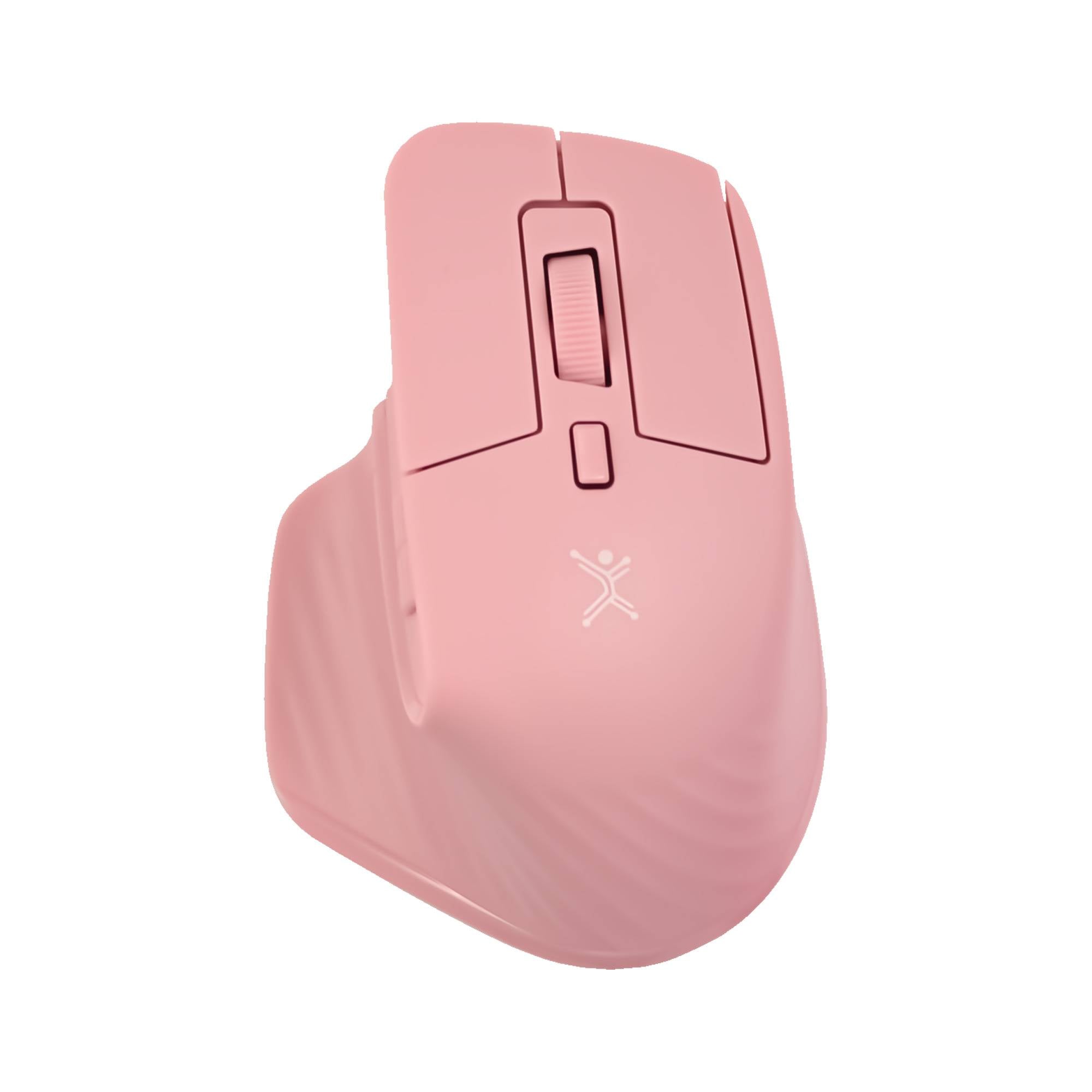Mini Ratón Recargable Perfect Choice Pixie Rosa - Conexión Dual Bluetooth y 2.4 GHz - Tamaño Ultra Compacto