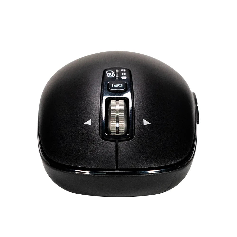 Mouse Inalámbrico Slim Naceb NA-0131N Negro | Perfil Delgado y Elegante | Portabilidad y Diseño Moderno