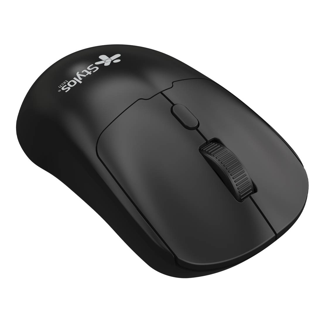 Mouse Inalámbrico Recargable Stylos STPMOI7B Negro - Sensor 1,600 DPI con Conexión Nano 2.4Ghz - Batería de Larga Duración - Precisión Práctica