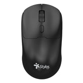 Mouse Inalámbrico Recargable Stylos STPMOI7B Negro - Sensor 1,600 DPI con Conexión Nano 2.4Ghz - Batería de Larga Duración - Precisión Práctica