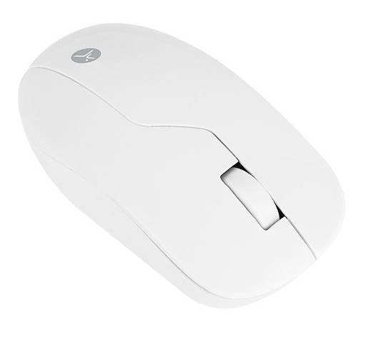 Mouse Inalámbrico ARMOR Recargable TechZone Blanco - Sensor 1200 DPI con 3 Botones - Batería Duradera y Diseño Limpio - Estilo Minimalista