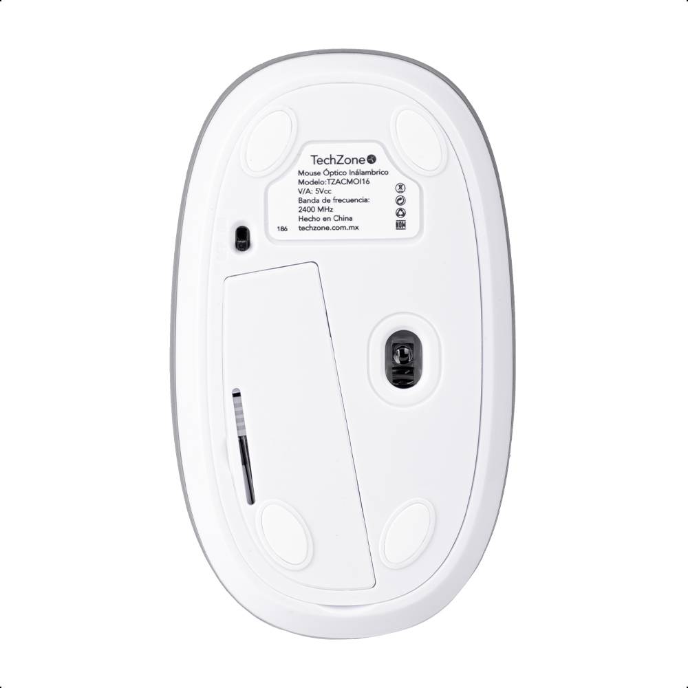 Mouse Inalámbrico de Gel Jelly Mate Grey Techzone TZACMOI16 - Resolución 1200 DPI con Alcance de 10m - Ergonomía Textura Suave - Confort Absoluto