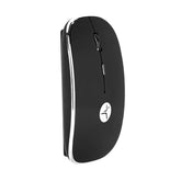 Mouse SLIVEBLACK Recargable TechZone TZACMOI30 - Receptor Dual Tipo C y USB-A con Mousepad Incluido - Ajuste hasta 1600 DPI - Kit Completo