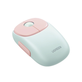 Mouse Inalámbrico FUN - Recargable- 2.4G & Bluetooth - 4 Niveles de DPI - Silencioso - Ergonómico - 5 Botones - Compatible con Windows, macOS 10.5, Android iOS Linux y Chrome OS - Color Rosa.