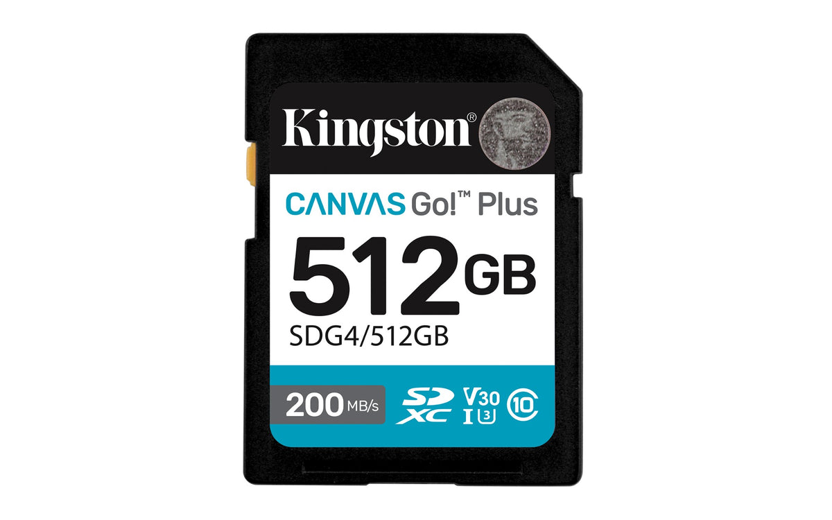 Memoria Sdxc Kingston 512Gb Canvas Goplus G4 C10 Uhs-I V30 (SDG4/512GB)