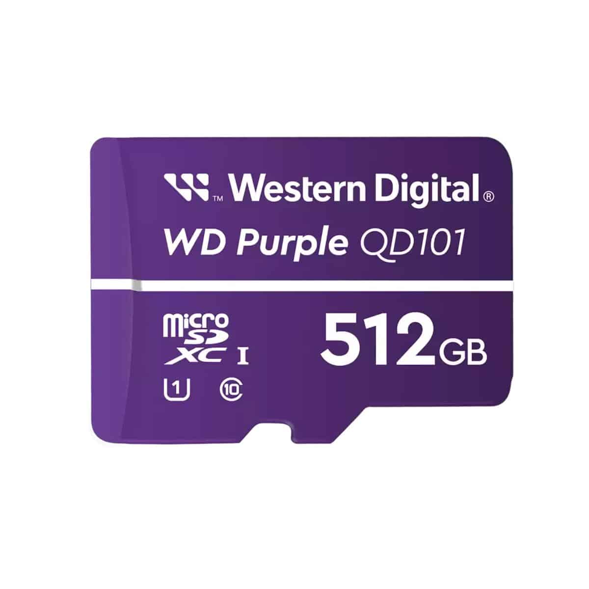 Memoria Wd Purple Micro Sdxc 512Gb Cl10 U1 QD101 WDD512G1P0C