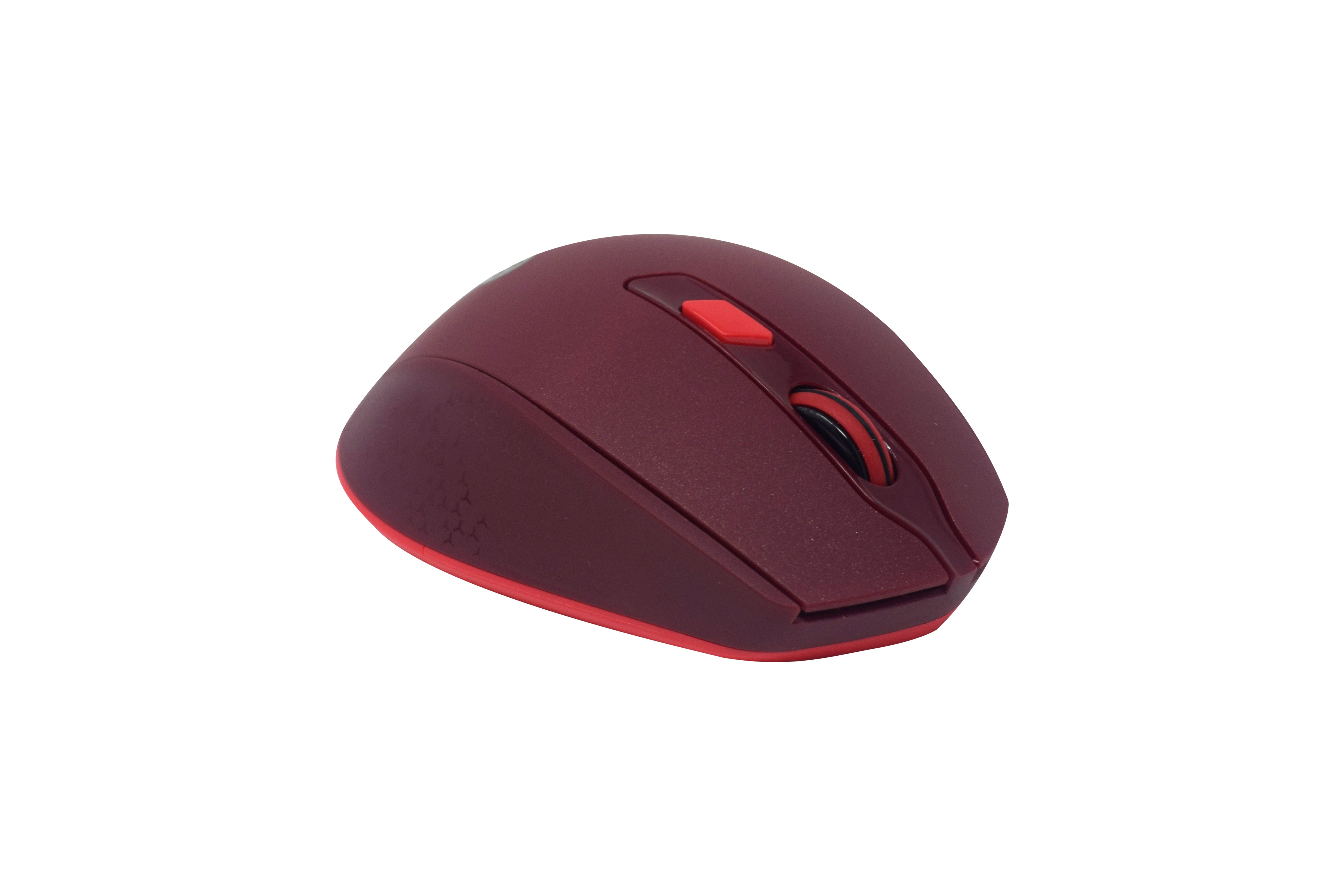 Mosue Naceb Technology NA-0119R, Rojo, 6 botones, Inalámbrico, 1200 - 2400 DPI