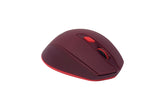 Mosue Naceb Technology NA-0119R, Rojo, 6 botones, Inalámbrico, 1200 - 2400 DPI