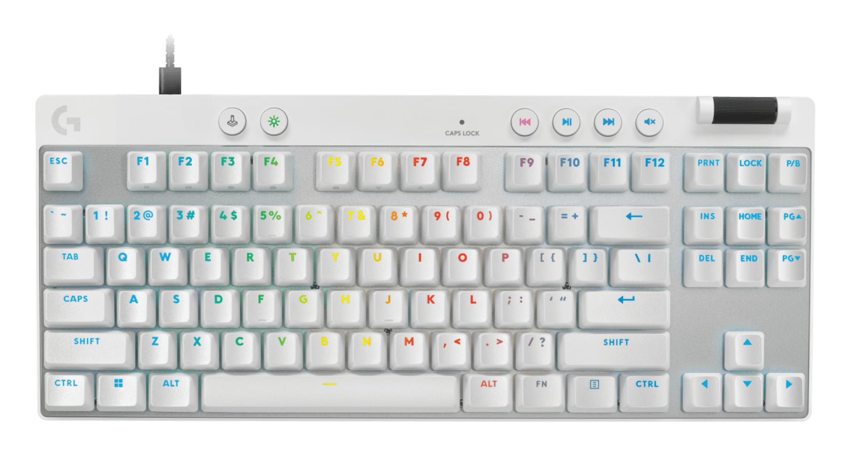 Teclado Logitech G Pro X Tkl Rapid Analog Switches Usb - Blanco (920-013132) - inglés
