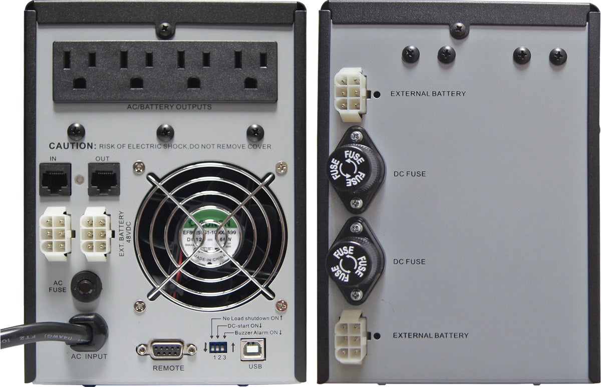 No Break Interactivo UPTEAM 3000 - Capacidad 3000VA/1800W con 4 Contactos NEMA - Opción a Banco de Baterías Adicional - Potencia Robusta