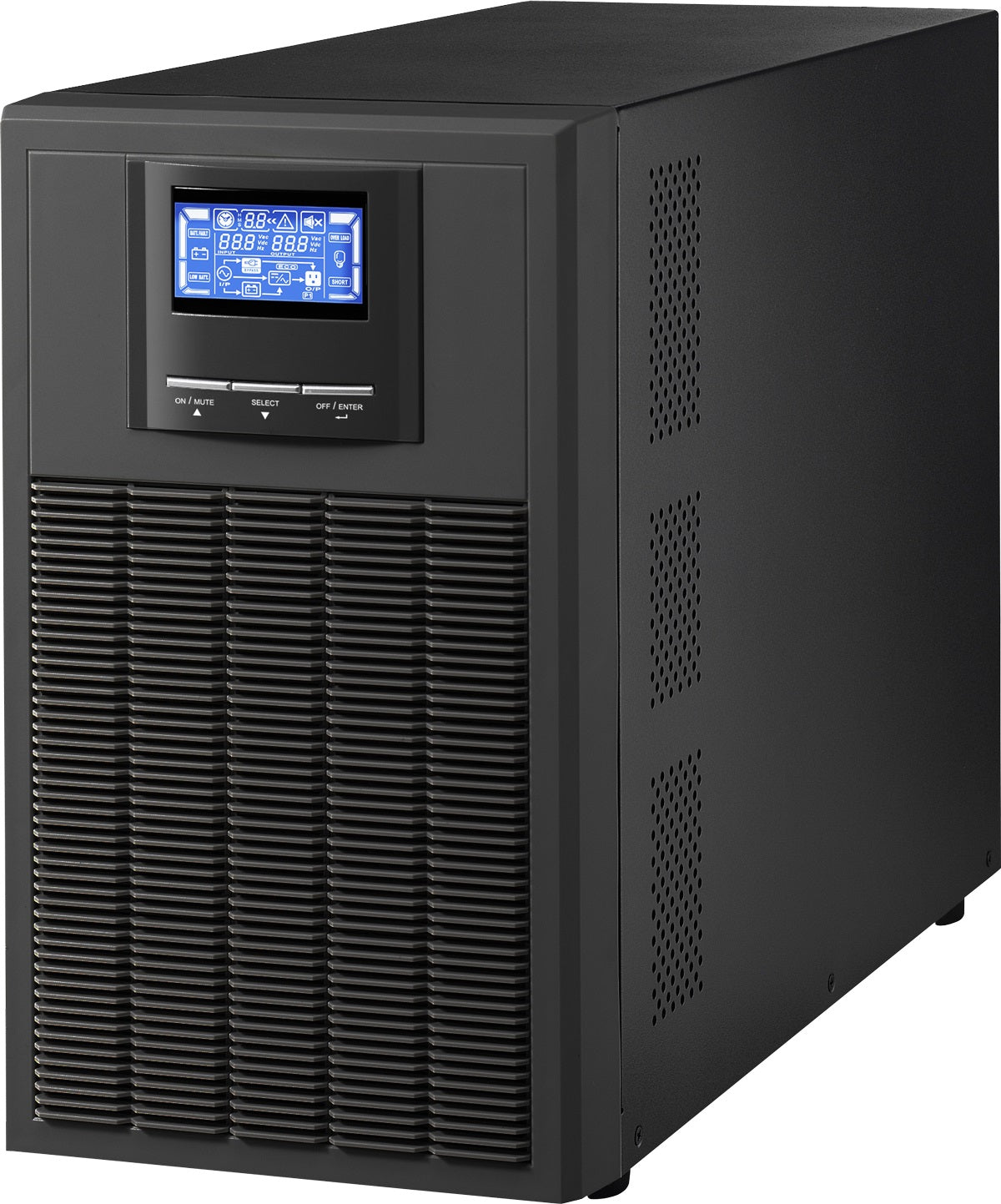 UPS Online Monofásico Torre GAMMA 3K - Potencia 3000VA/2700W con Doble Conversión - Protección Crítica 4 Contactos NEMA - Máxima Seguridad