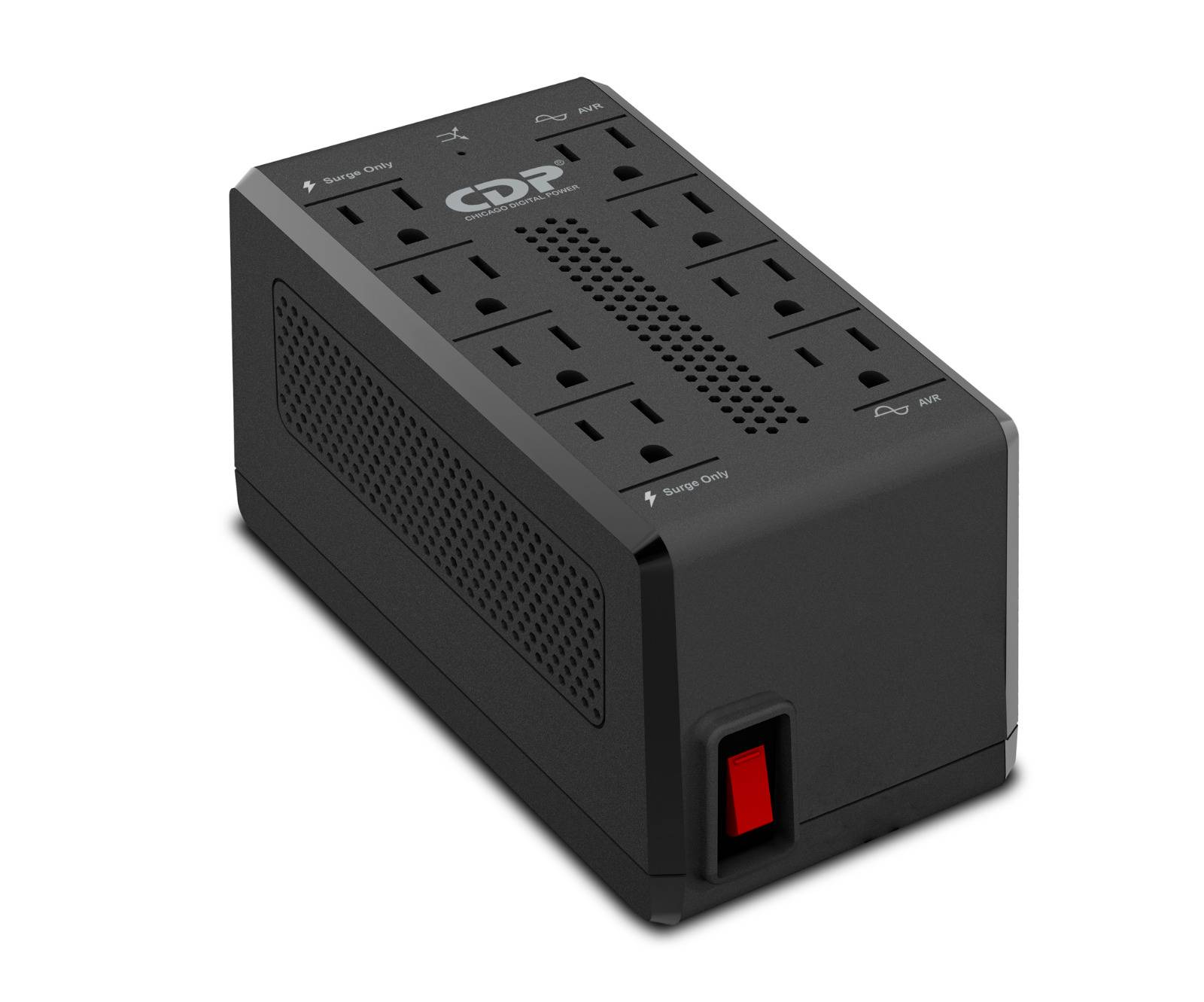 Regulador de Voltaje CDP RAVR1408 1410VA/700W AVR, 8 Salidas - Protección de 175 Julios - Ideal Hogar y Oficina - Nuevo Garantizado