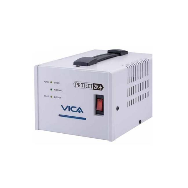 Regulador de Voltaje PROTECT 2K - Estabilizador de Energía Alta Capacidad - Protege Electrodomésticos y Computadoras - Seguridad Diaria