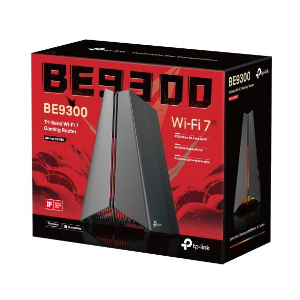 Router Gaming TP-LINK Archer GE550 - Wi-Fi 7 Tribanda BE9300 Especializado - Priorización de Ping Bajo para Jugadores - Potencia Gamer