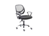 Silla Secretarial Nextep Ne-650S Altura Ajustable Y Reclinable Giratoria Y Cromada, Color Negro