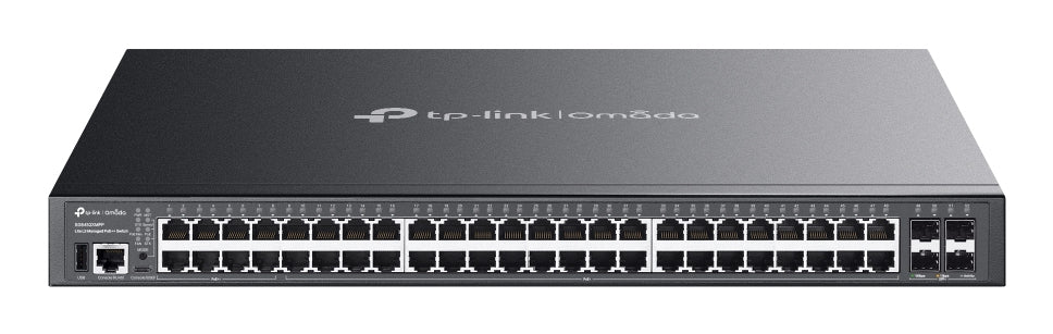 Switch Administrable Lite L3 Gigabit TP-LINK SG5452XMPP - 48 Puertos RJ45 (8 PoE++, 40 PoE+) y 4 SFP+ 10G - Infraestructura de Red Avanzada - Máxima Potencia