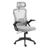 Silla de Oficina Acteck Flux Lite EC313HR Ergonómica Malla Gris Marco Negro