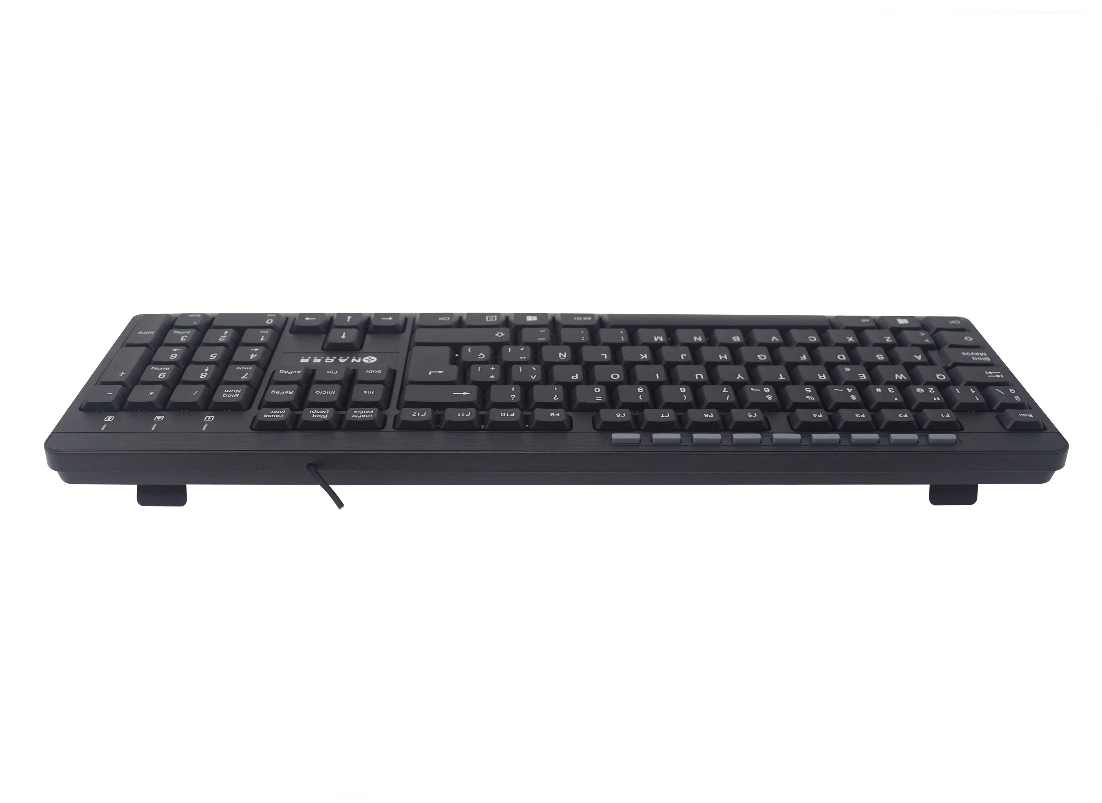 Teclado Multimedia Naceb NA-0109 Negro | Conexión USB Alámbrica | Escritura Cómoda y Silenciosa
