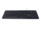Teclado Multimedia Naceb NA-0109 Negro | Conexión USB Alámbrica | Escritura Cómoda y Silenciosa