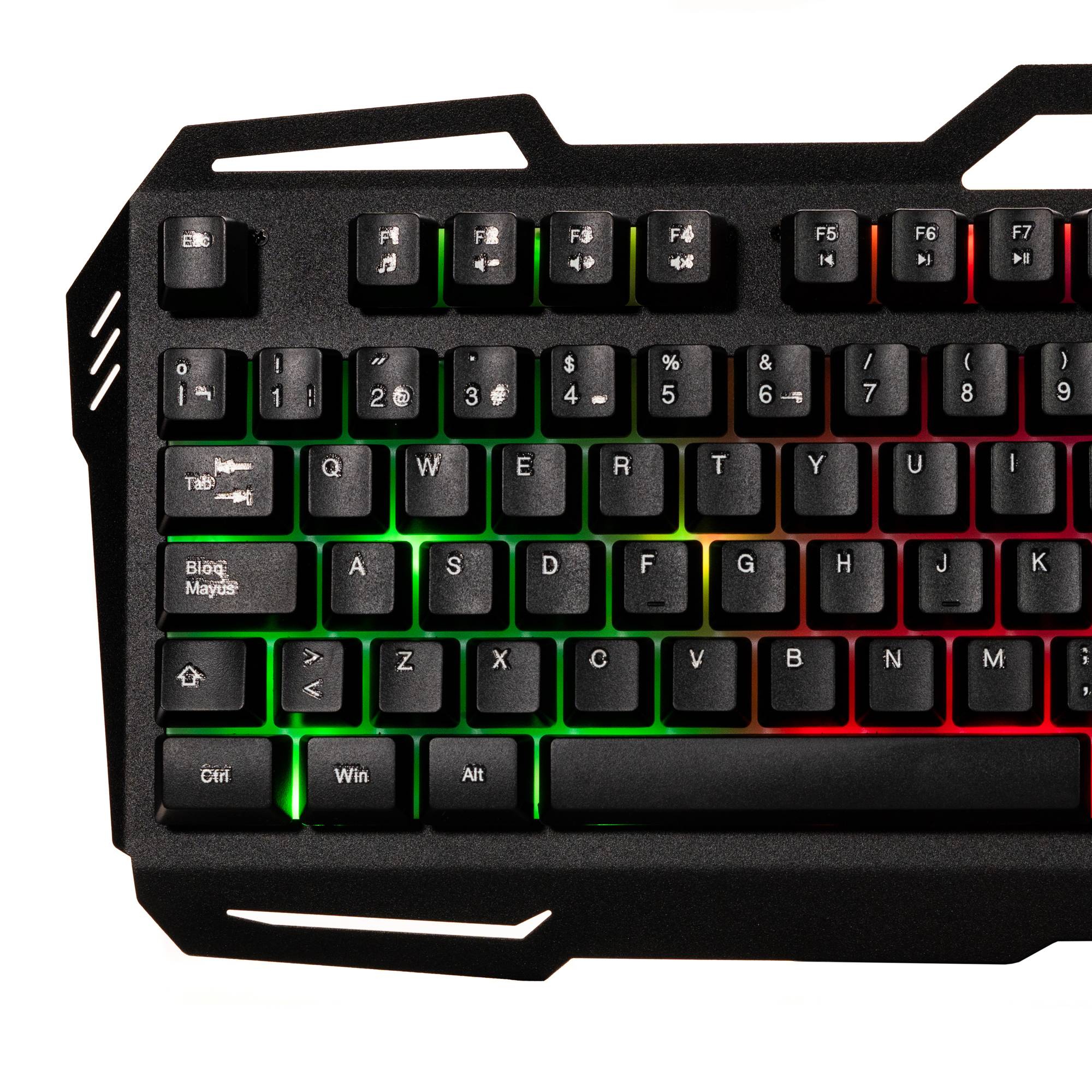 Teclado Gamer Multimedia Naceb K417 NA-0967 | Diseño Ergonómico LED | Respuesta Rápida y Cómoda