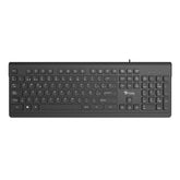 Teclado Alámbrico Stylos STPTEC6B Negro - Membrana 100% con 104 Teclas USB 1.5m - Resistente y de Respuesta Rápida - Durabilidad Diaria