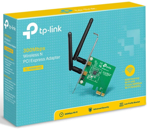 Tarjeta De Red Inalambrica Tp-Link, Pcie2.0, N300, 2 Antenas, 2dbi, Tl-Wn881nd Tarjeta De Red Inalambrica Tp-Link, Pcie2.0, N300, 2 Antenas, 2dbi, Tl-Wn881nd