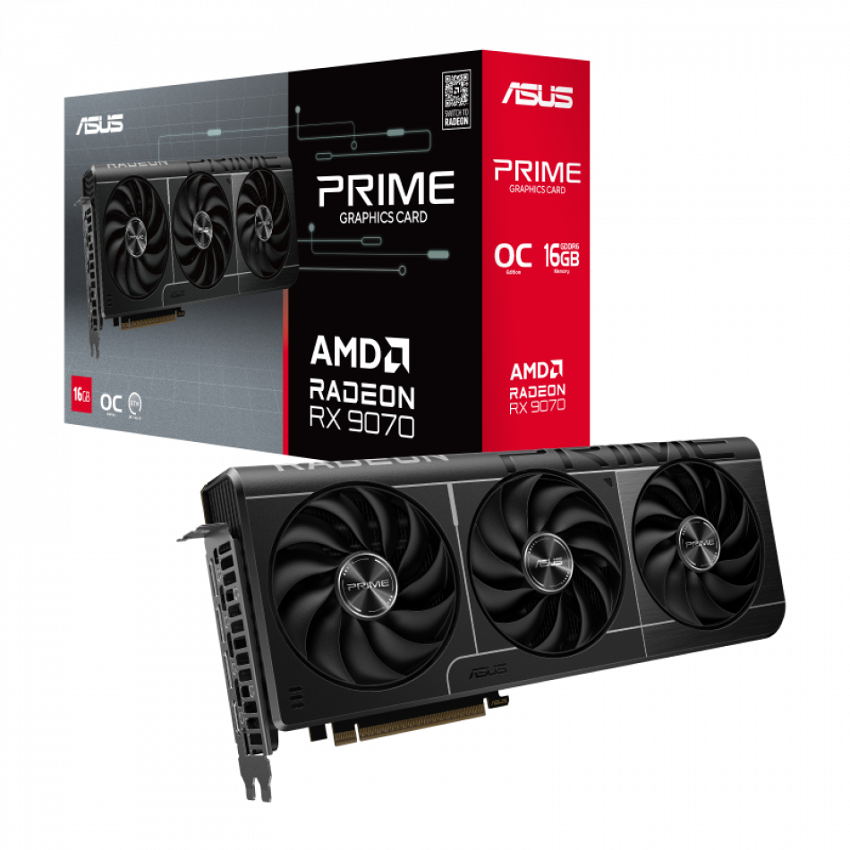 Tarjeta De Video Asus Prime-Rx9070-O16G 16Gb Ddr6, Hdmi, Display Port