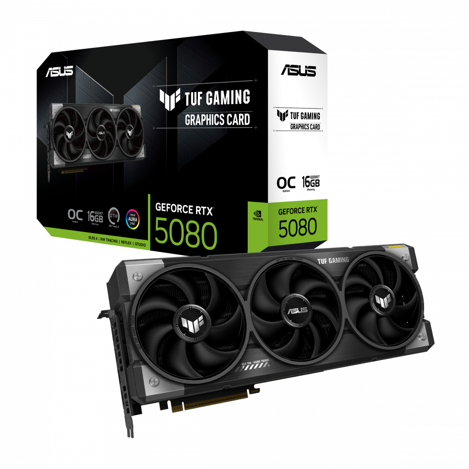Tarjeta De Video Asus Tuf-Rtx5080-O16G-Gaming Gddr7, 2X Hmdi, 3 Display Port, Pci 5.0