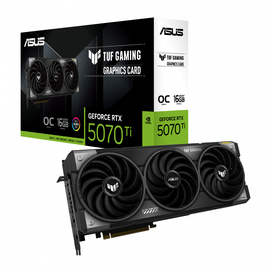 Tarjeta De Video Asus tuf-Rtx5070Ti-O16G-Gaming Gddr7, Hdmi, Display Port, Pci E 5.0