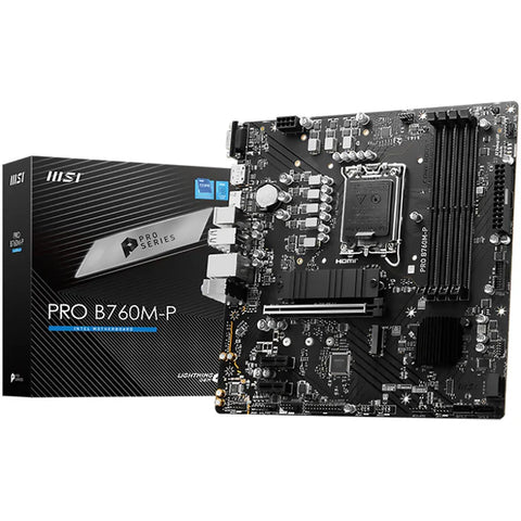 Tarjeta Madre Msi Pro B760M-P M.2 Pcie 4.0 Ddr5 4X128 6800+ Socket 1700 Tarjeta Madre Msi Pro B760M-P M.2 Pcie 4.0 Ddr5 4X128 6800+ Socket 1700