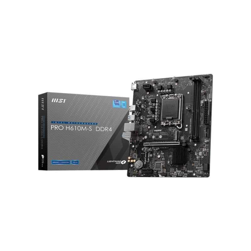 Tarjeta Madre Msi Pro H610M-S Lga Socket 1700 Ddr4 Pci_E1 Pcie 4.0